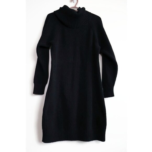 Sweater Dress - Black Turtle Neck Dress - Size Small - Picture 2 of 9